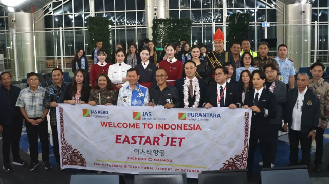 penerbangan perdana Incheon–Manado