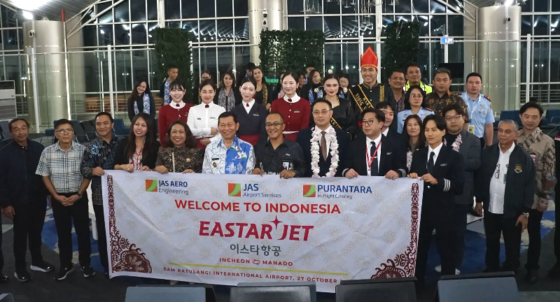 penerbangan perdana Incheon–Manado