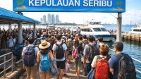 pelabuhan Kepulauan Seribu antrean wisatawan